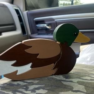 Wooden Duck Toy, Duck Decor, Kids Toy